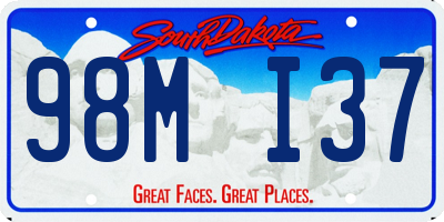 SD license plate 98MI37