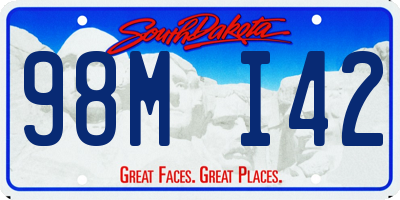 SD license plate 98MI42