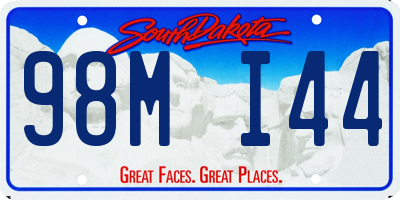 SD license plate 98MI44