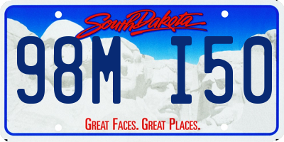 SD license plate 98MI50