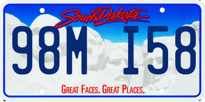 SD license plate 98MI58