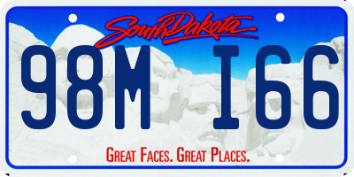 SD license plate 98MI66