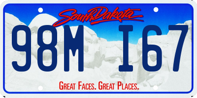 SD license plate 98MI67