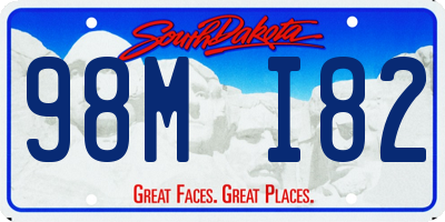 SD license plate 98MI82