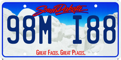 SD license plate 98MI88