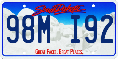 SD license plate 98MI92