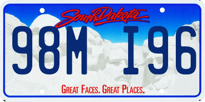 SD license plate 98MI96