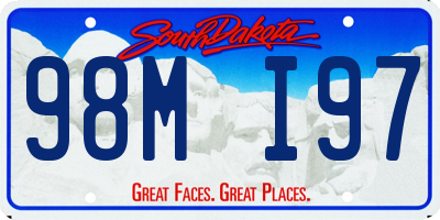 SD license plate 98MI97