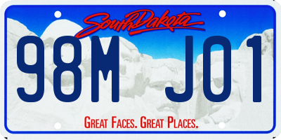 SD license plate 98MJ01