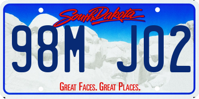 SD license plate 98MJ02