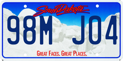 SD license plate 98MJ04