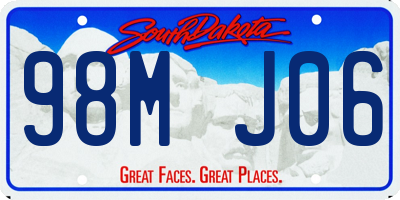 SD license plate 98MJ06