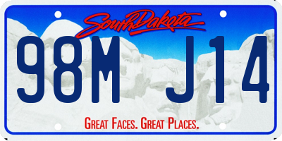 SD license plate 98MJ14
