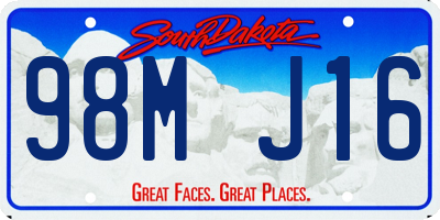 SD license plate 98MJ16