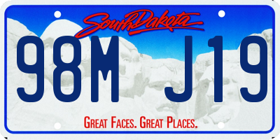 SD license plate 98MJ19