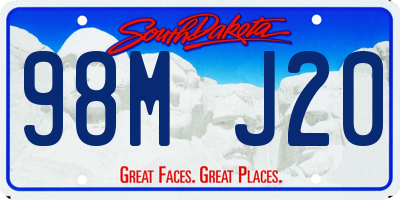 SD license plate 98MJ20