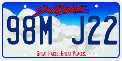 SD license plate 98MJ22