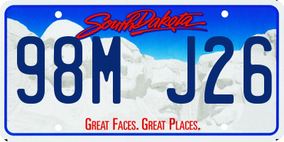 SD license plate 98MJ26