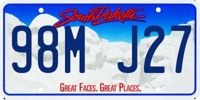 SD license plate 98MJ27