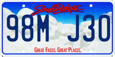 SD license plate 98MJ30