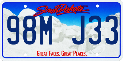 SD license plate 98MJ33
