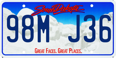 SD license plate 98MJ36