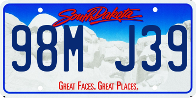 SD license plate 98MJ39