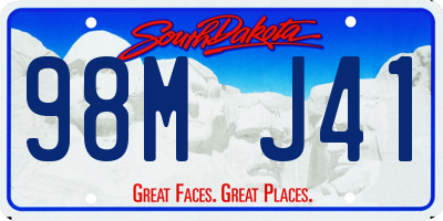 SD license plate 98MJ41