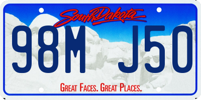 SD license plate 98MJ50