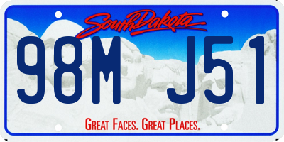 SD license plate 98MJ51