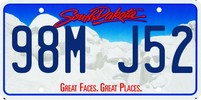 SD license plate 98MJ52