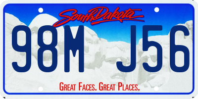 SD license plate 98MJ56