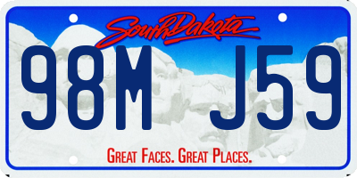 SD license plate 98MJ59