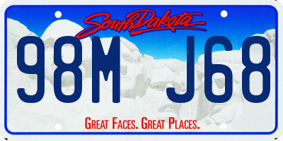 SD license plate 98MJ68