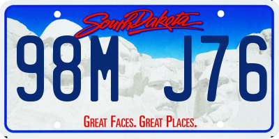 SD license plate 98MJ76