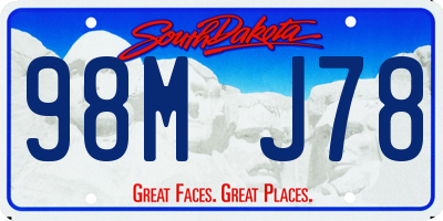 SD license plate 98MJ78