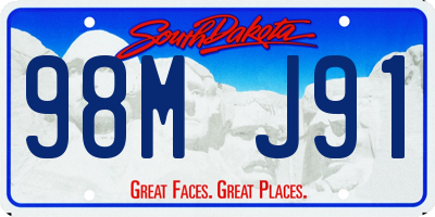SD license plate 98MJ91