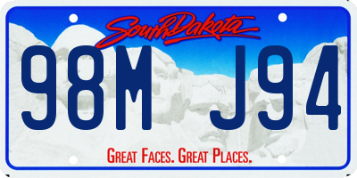 SD license plate 98MJ94