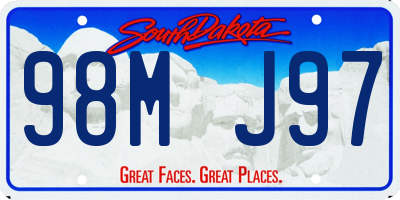 SD license plate 98MJ97