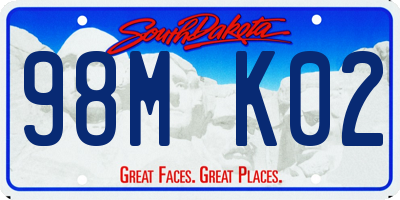 SD license plate 98MK02