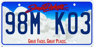 SD license plate 98MK03