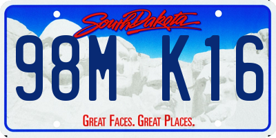 SD license plate 98MK16