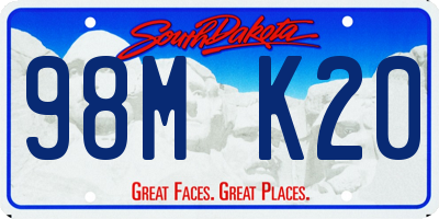 SD license plate 98MK20