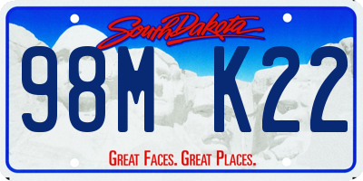 SD license plate 98MK22