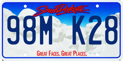 SD license plate 98MK28