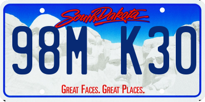 SD license plate 98MK30