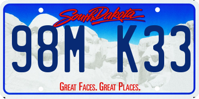 SD license plate 98MK33