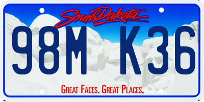 SD license plate 98MK36