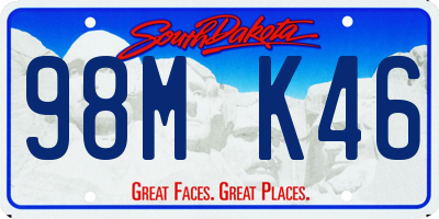 SD license plate 98MK46