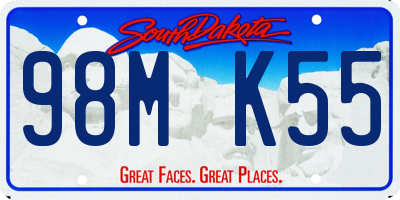 SD license plate 98MK55